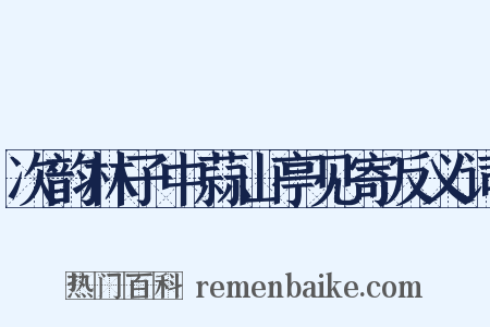 次韵林子中蒜山亭见寄反义词是什么意思的图片